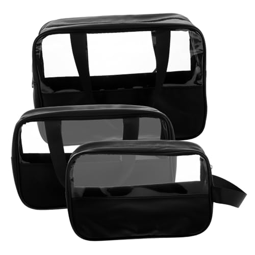 WESIEVYA 3stücke Teiliges Transparentes Kosmetikset Große Kapazitive wasserdichte Organizer-Tasche Mit Handgriff Für Und Zuhause Für Und Mädchen von WESIEVYA