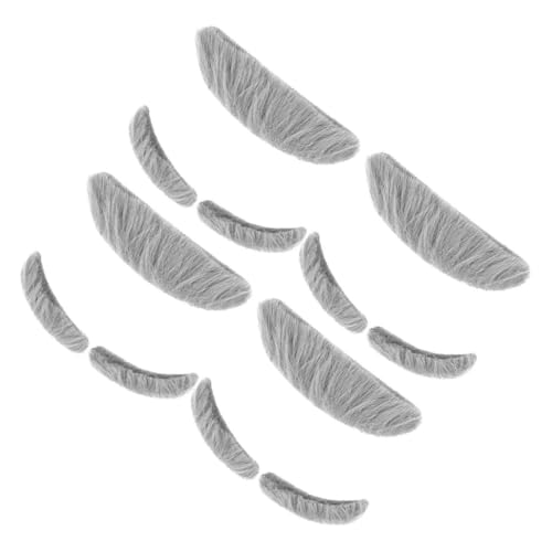 WESIEVYA 4 Sets Realistische Falsche Augenbrauen Für Alte Männer Requisiten Für Erwachsene Jungen Und Mädchen Halloween-kostüm Selbstklebende Rückseite Für Partys Und Veranstaltungen von WESIEVYA