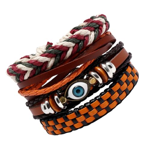 WESIEVYA Geflochtenes Armband-set 4-teilig Handgelenkkette Handschmuck Stilvolles Armband für Männer und Frauen Modeaccessoire für Alltägliche Anlässe WESIEVYA Geflochtenes Armband-set 4-teilig Handgelenkkette Handschmuck Stilvolles Armband für Männer und Frauen Modeaccessoire für Alltägliche Anlässe von WESIEVYA