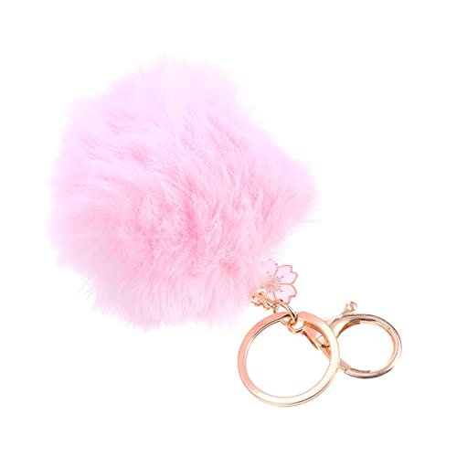 WESIEVYA 4stücke Fuzzy Schlüsselanhänger Mit Blumen-Design Flauschige Kunstpelz Schlüsselringe Für Taschen Rucksäcke Und Deko Farbton Kreative Accessoires Für von WESIEVYA