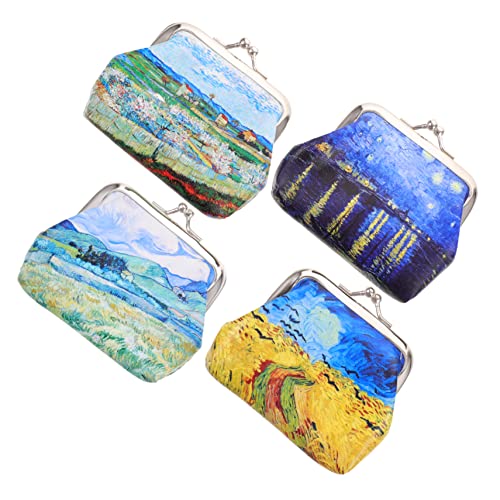 WESIEVYA 4stücke Praktisch Und Stilvoll Teiliges Mini Geldbörsen Für Damen Aus Pu Für Strand Party Shopping Und Alltag Als Münzbeutel Und Aufbewahrung Für Persönliche von WESIEVYA