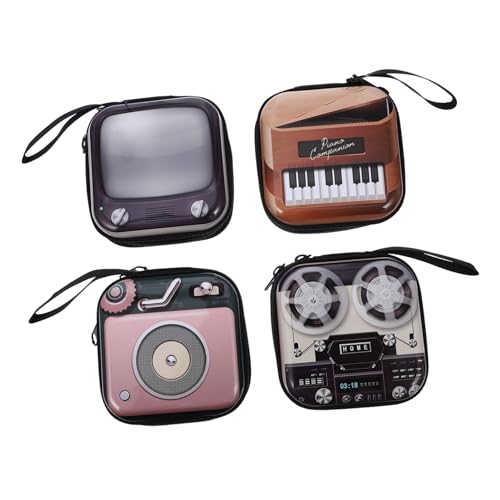 WESIEVYA 4stücke Teiliges Mini Geldbeutel Kreative Retro Münzbeutel Für Damen Und Junge Mädchen Multifunktionale Aufbewahrungstasche Mit Reißverschluss Für Geld Schlüssel Und von WESIEVYA