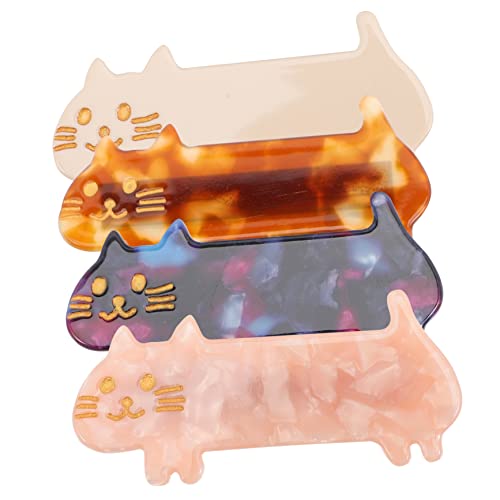 WESIEVYA 4stücke Katzenform Haarspange Für Mädchen Kleinkinder Haarnadeln Cartoon Haar Zubehör Haar Schmuck Für Alltag Und Partys von WESIEVYA