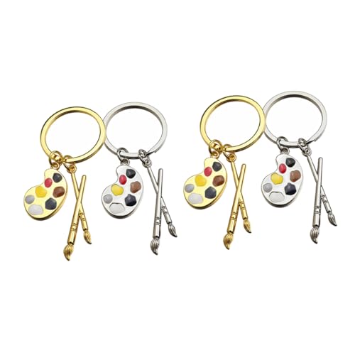 WESIEVYA 4stücke Titel Teiliges Kreativer Paletten Schlüsselanhänger Aus Dekorativer Für Taschen Schlüsselringe Und -projekte Für von WESIEVYA