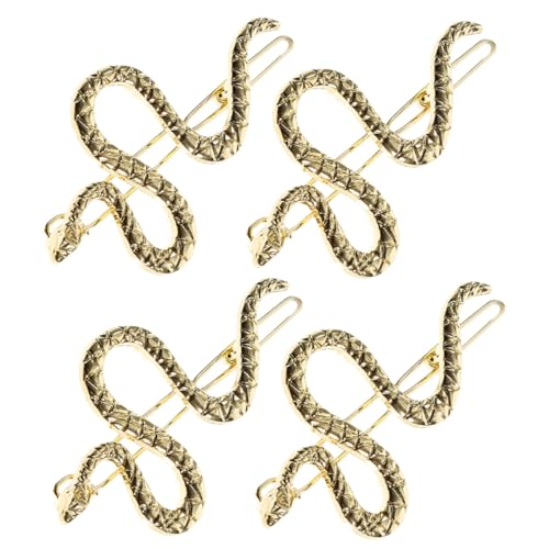 WESIEVYA 4stücke Förmige Haarklammern Aus Langlebiger Legierung Modische Schlangen-haarclips Für Damen Für Täglichen Gebrauch Und Besondere Anlässe von WESIEVYA
