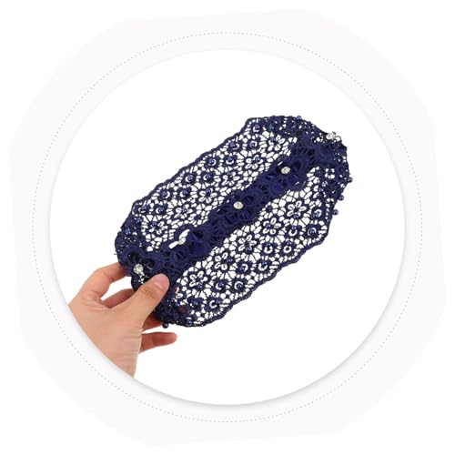 WESIEVYA 4 Stück Teiliges Spitzen Haarbänder mit Perlen Weiche Elastische Damen Stirnbänder Komfortabel Rutschfest Eleganter Spitzen Look für Alltag Party und Besondere Anlässe von WESIEVYA