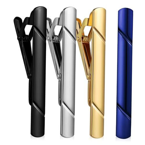 WESIEVYA 4stücke Krawattenklammer Aus Metall Für Herrenanzüge Dekorative Krawattenzubehör Krawattenhalter Für Business Hochzeiten Partys Und Bankette von WESIEVYA