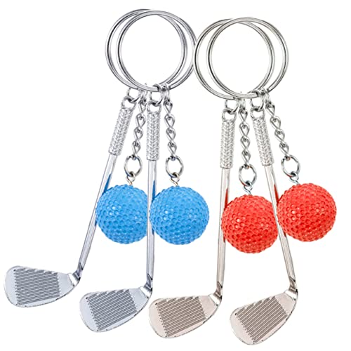 WESIEVYA 4stücke Golf Schlüsselanhänger Mit Golfball-anhänger-design Dekorativer Schlüsselanhänger Für Schlüsselringe Rucksack Und Autoschlüssel Kreativer Und Leichter Schlüsselanhänger-ges von WESIEVYA