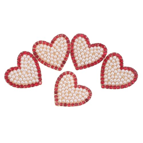 WESIEVYA 5stücke Herz-strass-brosche Für Damen Dekorative Anstecknadel Mit Glitzersteinen Zweifarbiges Design Eleganter Schmuck Für Kleidung Und Anzüge Sicherer Verschluss Mit von WESIEVYA