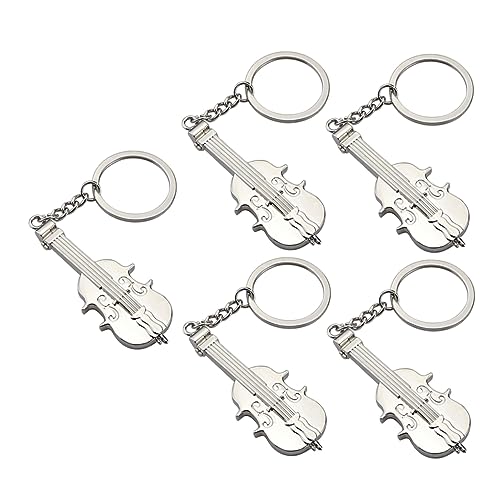 WESIEVYA Violine Schlüsselanhänger Set Von 5 Musikinstrument Schlüsselanhänger Zubehör Für von WESIEVYA