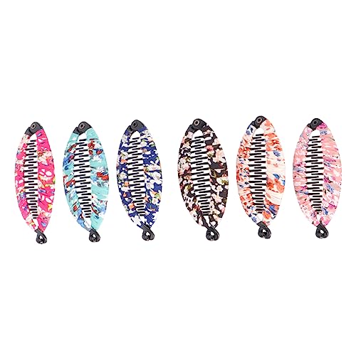 WESIEVYA 6stücke Bananen-haarspange Für Haarspangenklammer Floraler Für Frauen Schnell Und Sicher Zu Tragen von WESIEVYA