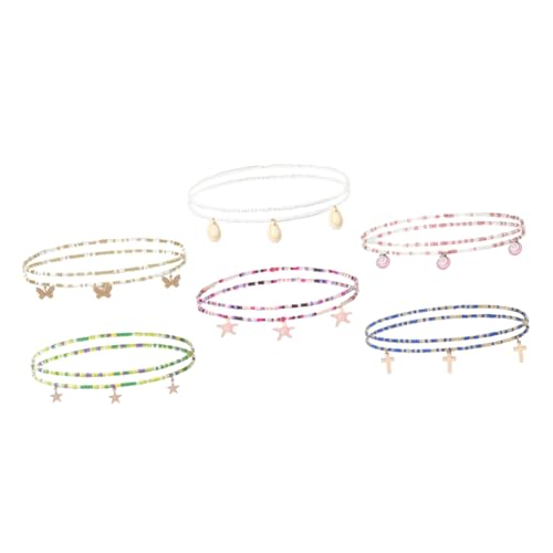 WESIEVYA 6stücke Taillenkette Aus Reisperlen Mehrfarbige Körperkette Für Damen Modischer Gürtel Mit Perlen Passend Für Verschiedene Anlässe Wie Strand Party Und Alltag von WESIEVYA