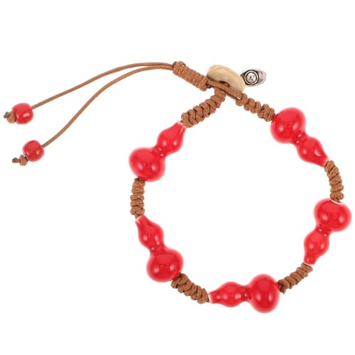 WESIEVYA Armband aus Keramikkürbisperlen: Chinesisches Feng-Shui-Glücksarmband aus geflochtener Schnur für Frauen und Männer zieht Reichtum und Glück an von WESIEVYA