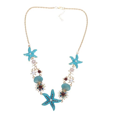 WESIEVYA Meereshalskette Mit Stern-anhänger Und Muschel-halskette Für Damen Halskette Strandanhänger Ozeanschmuck Für Urlaubs-strandschmuck von WESIEVYA