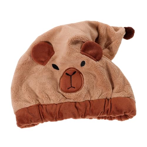 WESIEVYA Capybara-haarkappe Handtuch-turban Haartuch Zum Trocknen Nasser Haare Handtuch Zum Haare Trocknen Duschhüte Handtuchturban Für Nasses Haar Haartrockenhandtuch Korallenvlies von WESIEVYA