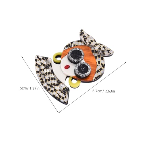 WESIEVYA Cartoon Mädchen Brosche aus Acryl Niedliche Anstecknadel für Kleidung und Taschen Modische Girl shaped Brosche als Dekoratives Accessoire für Damen und Besondere Anlässe von WESIEVYA