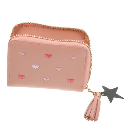 WESIEVYA Kleine Damen Geldbörse Aus Mit Reißverschluss Kartenetui Münztasche Clutch Für Frauen Geldtasche Mit Fassungsvermögen von WESIEVYA