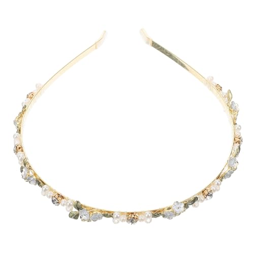 WESIEVYA Koreanisches Stirnband Mit Blumenkunstperlen Metall-haarschmuck Für Damen Vielseitig Einsetzbar Für Verschiedene Anlässe von WESIEVYA