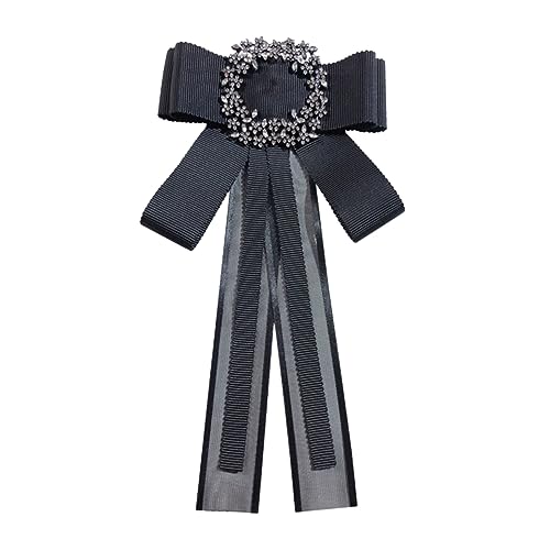 WESIEVYA Strass-schleifenbrosche Für Damen Vorgebundene Krawatte Elegante Fliege Für Festliche Anlässe von WESIEVYA