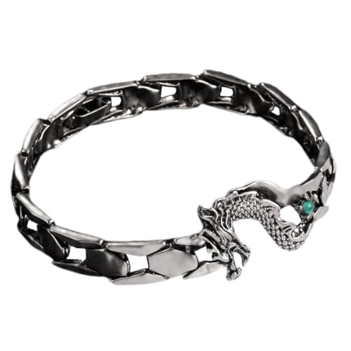 WESIEVYA Einzigartiges Chinesisches Drachen Armband für Damen Verstellbares Punk Schmuckstück aus Robustem Zinklegierungsmaterial Langlebig Farbbeständig Modisches Accessoire zum von WESIEVYA