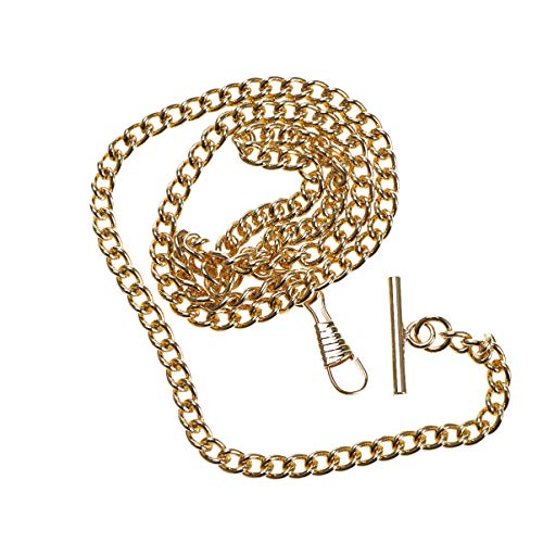 WESIEVYA Elegante Taschenuhr Kette Aus Klassische Jean Gürtel Kette Für Taschenuhren Goldene änge 65cm Vintage Stil Uhr Kettenhalter Für Herren Und Damen von WESIEVYA
