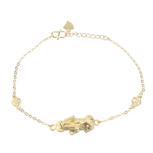 WESIEVYA Feng Shui Armband für Wohlstand Goldene Kette mit Verstellbarem Design Glücksbringer für Frauen und Männer Perfektes Modeschmuckstück für WESIEVYA Feng Shui Armband für Wohlstand Goldene Kette mit Verstellbarem Design Glücksbringer für Frauen und Männer Perfektes Modeschmuckstück für von WESIEVYA