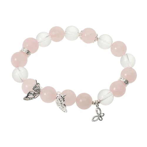 WESIEVYA Frauen Armband mit Glasperlen Zartes Armband mit Schmetterlingsanhänger Elegantes Damenarmband für Verschiedene Anlässe Stilvolles Handgelenk von WESIEVYA