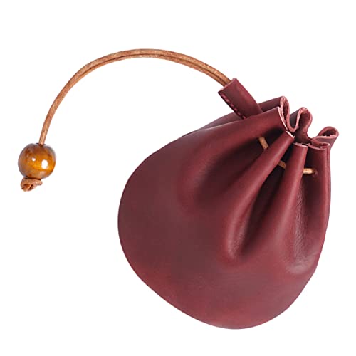 WESIEVYA Mini Leder Münzbeutel Vintage Schlüssel Und Kleingeldtasche Multifunktionale Aufbewahrung Für Damen Und Herren Für Alltag Und Reisen von WESIEVYA