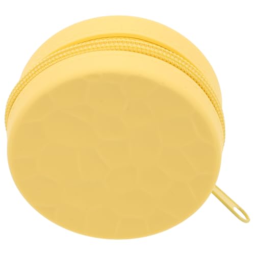 WESIEVYA Süßes -münzgeldbörse Runde Aufbewahrungstasche Für Kopfhörer Und Münzen Vielseitige Mini-geldbörse Perfektes Accessoire Für Unterwegs Kunstgelb von WESIEVYA