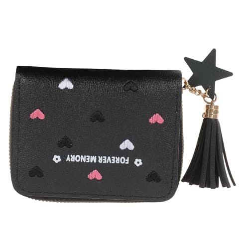 WESIEVYA Damen Pu Geldbörse Kurze Kartenetui Für Frauen Leichtgewichtige Und Stilvolle Geldbörse Für Schule Arbeit Und Freizeit Mit Großzügigem Stauraum von WESIEVYA