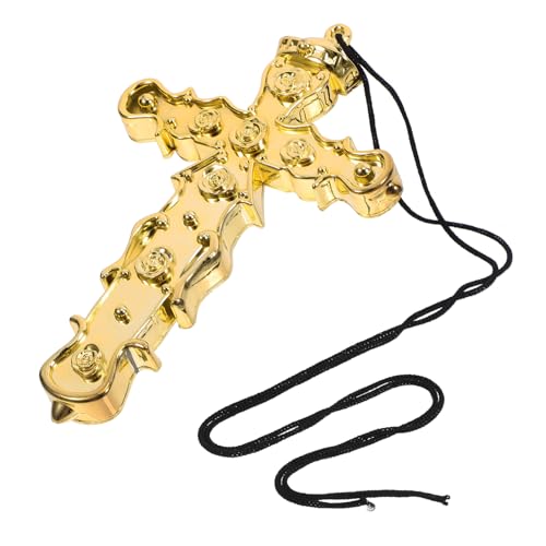 WESIEVYA Goldene Kreuzkette für Cosplay und Halloween Einzigartiges für Männer und Frauen Leicht Abzulegen Bedeutungsvolles Religiöses Ornament Stilvolles Accessoire WESIEVYA Goldene Kreuzkette für Cosplay und Halloween Einzigartiges für Männer und Frauen Leicht Abzulegen Bedeutungsvolles Religiöses Ornament Stilvolles Accessoire von WESIEVYA