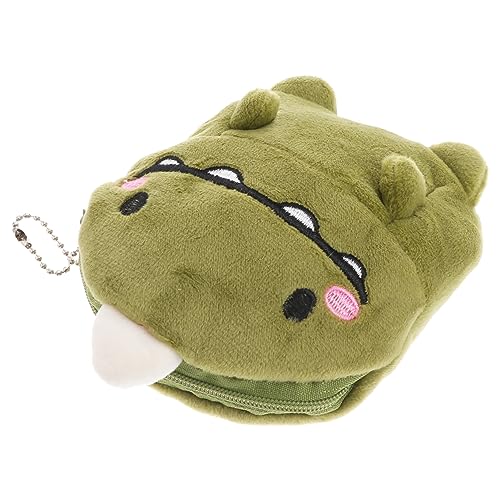 WESIEVYA Grünes Dinosaurier-münzbeutel Plüsch Zipper-münzhalter Für Mädchen Und Mädchen Praktische Geldbörse Für Alltag Und Besondere Anlässe Leicht Und Tragbar Niedliches Design von WESIEVYA