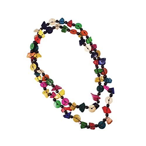 WESIEVYA Halskette Mit Im Boho-stil Holzperlenweberei Vintage Mehrschichtiges Choker Aus Kokosnussschalen Für Frauen Mädchen Und Damen von WESIEVYA