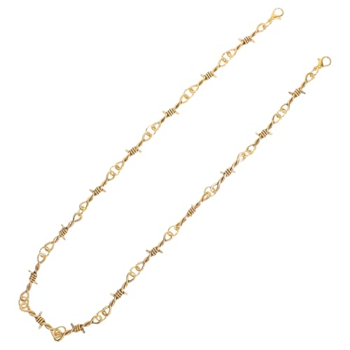 WESIEVYA Hip Hop Barbed Wire Halskette Unisex Gothic Dorn Choker aus Langlebiger Legierung Punk Schmuck für Männer Frauen Party Kostüme von WESIEVYA