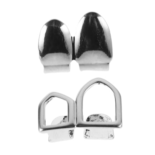 WESIEVYA Hip Hop Zahngrill aus Langlebigem Kupfer Doppeltes Hohlraum Design Glatte Oberfläche Stilvolle Mundschmuck Dekoration für Rapper und Partys Modisches Accessoire für Alltag und von WESIEVYA