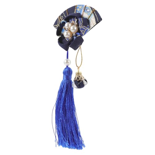 WESIEVYA Japanischer Haarschmuck mit Quasten Handgefertigter Fächer Haarclip für Damen für Kimonos und Festliche Anlässe Stilvolle Haarspange für Hochzeiten und Partys von WESIEVYA