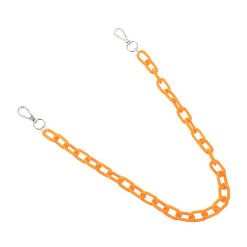 WESIEVYA Jeanskette Orange Einlagig Hosenkette Punk Modeaccessoire mit Doppelkarabinern für Damen und Herren Robust Verstellbar Vielseitig für Jeans Lederhosen und Alltag von WESIEVYA