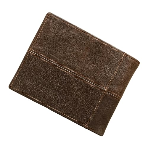 WESIEVYA Geldbörse Für Herren Halter Aus Premium-Leder Mit Trennfächern Für Visitenkarten Und Bargeld Retro-Design von WESIEVYA