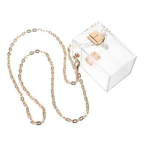 WESIEVYA Klein Und Leicht Transparentes Mäppchen Für Damen Als Geldbörse Oder Kosmetiktasche Für Und Alltag Mit Eleganter Ketten-umhängetasche von WESIEVYA