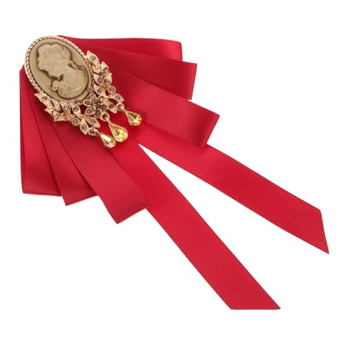WESIEVYA Elegante Fliege Kragen Krawattennadel Für Damen Brosche Anstecknadel Mit Strasssteinen Dekorative Anstecknadel von WESIEVYA