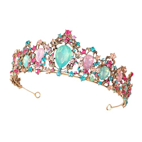 WESIEVYA Funkelnde Hochzeitskrone Kopfschmuck Mit Strasssteinen Brautschmuck Für Frauen von WESIEVYA