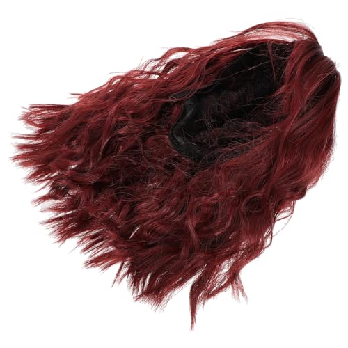 WESIEVYA Kurze Gewellte Perücke Mit Lockige Welle Cosplay-perücke Für Partys Halloween Und Rollenspiele Wiederverwendbar Leicht Und Langlebig von WESIEVYA