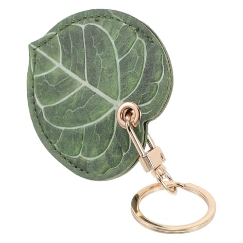 WESIEVYA Einzigartiger Schlüsselanhänger in Blattform Für Zugangskartenhalter Aus Pu-Leder Schutzhülle Stilvoll Und Sicher Für Jungen Und Mädchen Damen Gepäck von WESIEVYA
