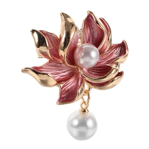WESIEVYA Lotusblumen Brosche Anstecknadel Bunte Reversnadel Modischer Sweater Clip für Frauen Schmuck für Familie und Freunde von WESIEVYA