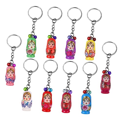 WESIEVYA Matroschka Schlüsselanhänger Russische Nesting Dolls Bunte Anhänger Für Taschen Geschenkideen Und Dekorationen Zufällige Designs von WESIEVYA