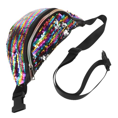 WESIEVYA Outdoor-hüfttasche Im Meerjungfrauen-Stil Pailletten-hüfttasche Sport-Bauchtasche Umhängetasche Mit Pailletten Kleine Damen-Tasche von WESIEVYA