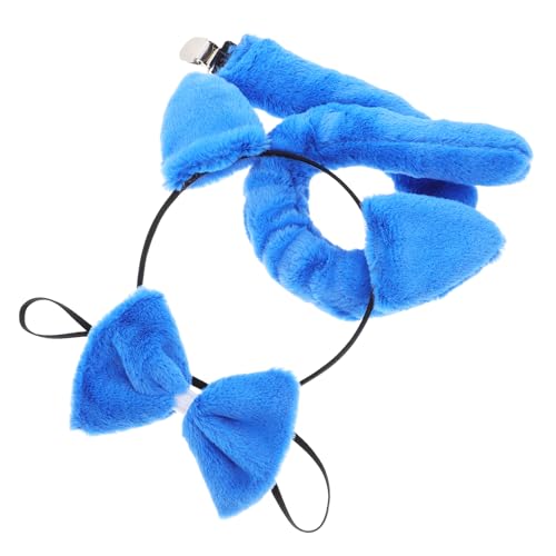WESIEVYA Mehrzweck-stirnband Mit Katzenohren Und Schwanzschleife Für Halloween Cosplay Und Geburtstagsfeiern von WESIEVYA