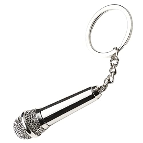 WESIEVYA Modischer Mikrofon-schlüsselring Aus Metall Schlüsselband Schlüsseldekor WESIEVYA Modischer Mikrofon-schlüsselring Aus Metall Schlüsselband Schlüsseldekor von WESIEVYA