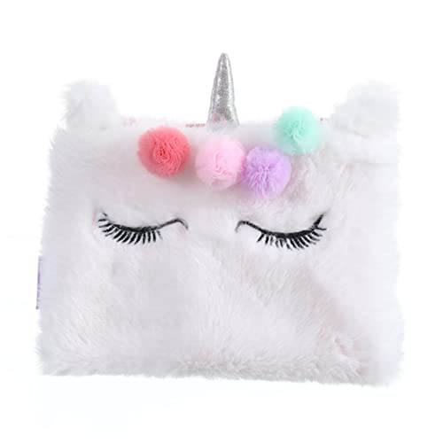WESIEVYA Plüsch Einhorn Umhängetasche Für Multifunktionale Schultertasche Süße Crossbody-Tasche Tragbare Aufbewahrung Für Outdoor-aktivitäten Für Alltag Zartem Weiß von WESIEVYA