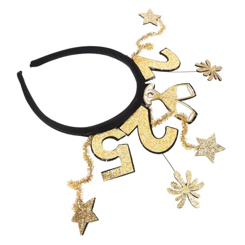 WESIEVYA Neujahr Haarreif mit Zahlen Party Stirnband für Erwachsene Kreativer Kopfschmuck als Foto Requisit für Silvester Karneval und Faschingsfeiern von WESIEVYA